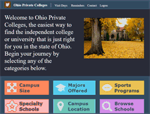 Tablet Screenshot of ohioprivatecolleges.org